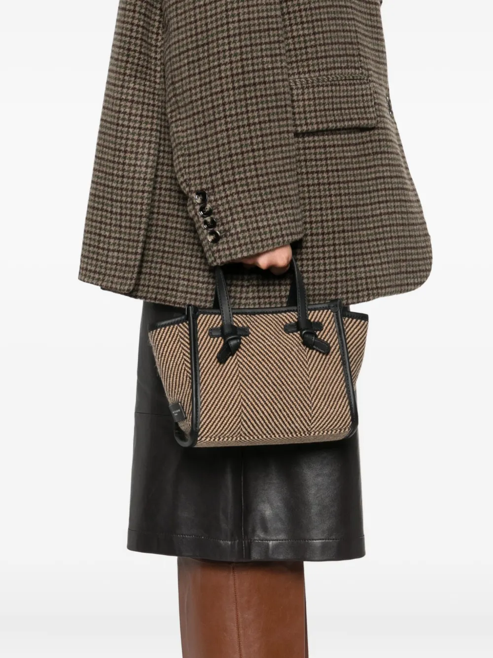 GIANNI CHIARINI Leren shopper - Zwart