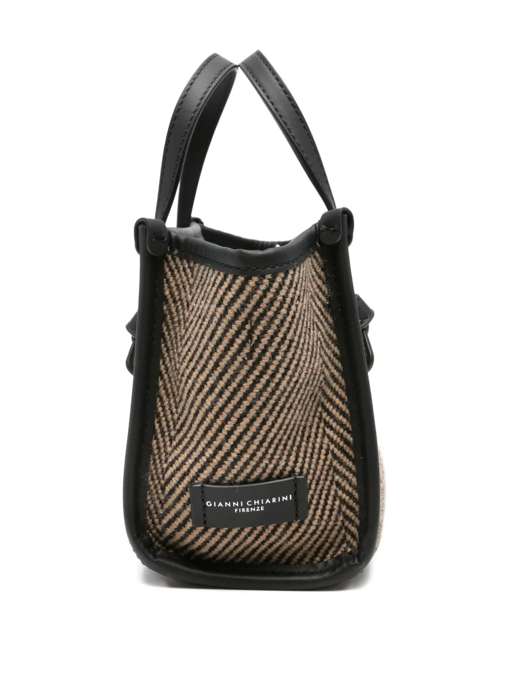 Gianni Chiarini Leather Tote Bag In Black