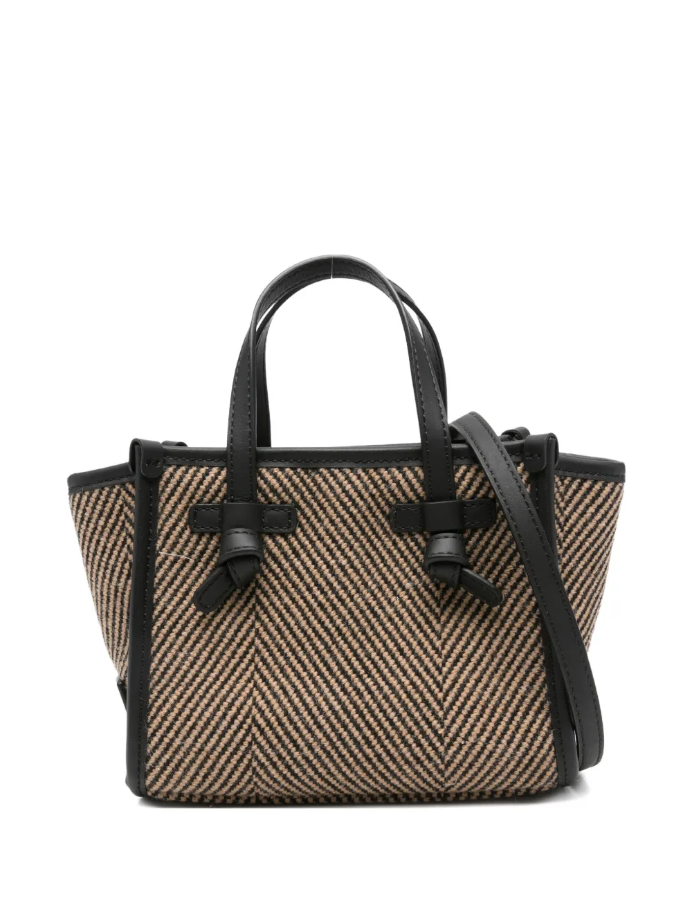Gianni Chiarini Leather Tote Bag In Black