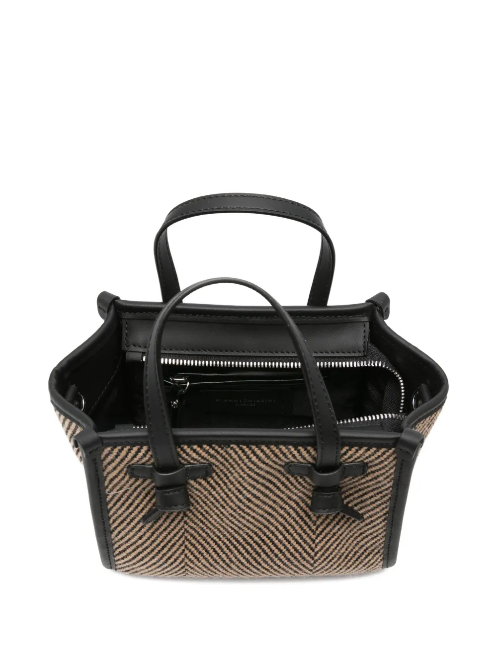 Gianni Chiarini Leather Tote Bag In Black