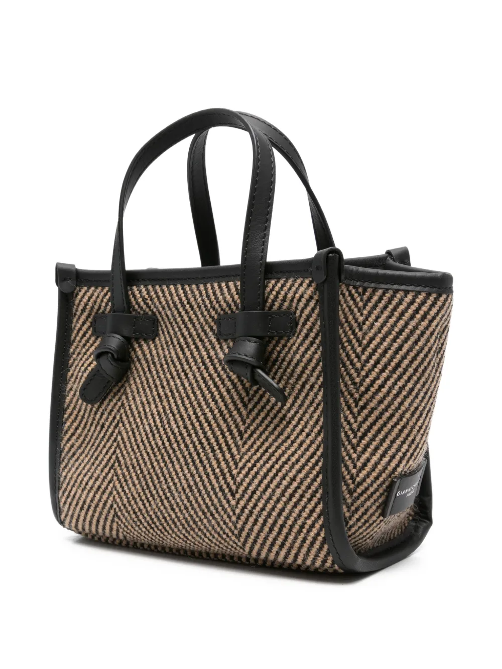 GIANNI CHIARINI Leren shopper Zwart
