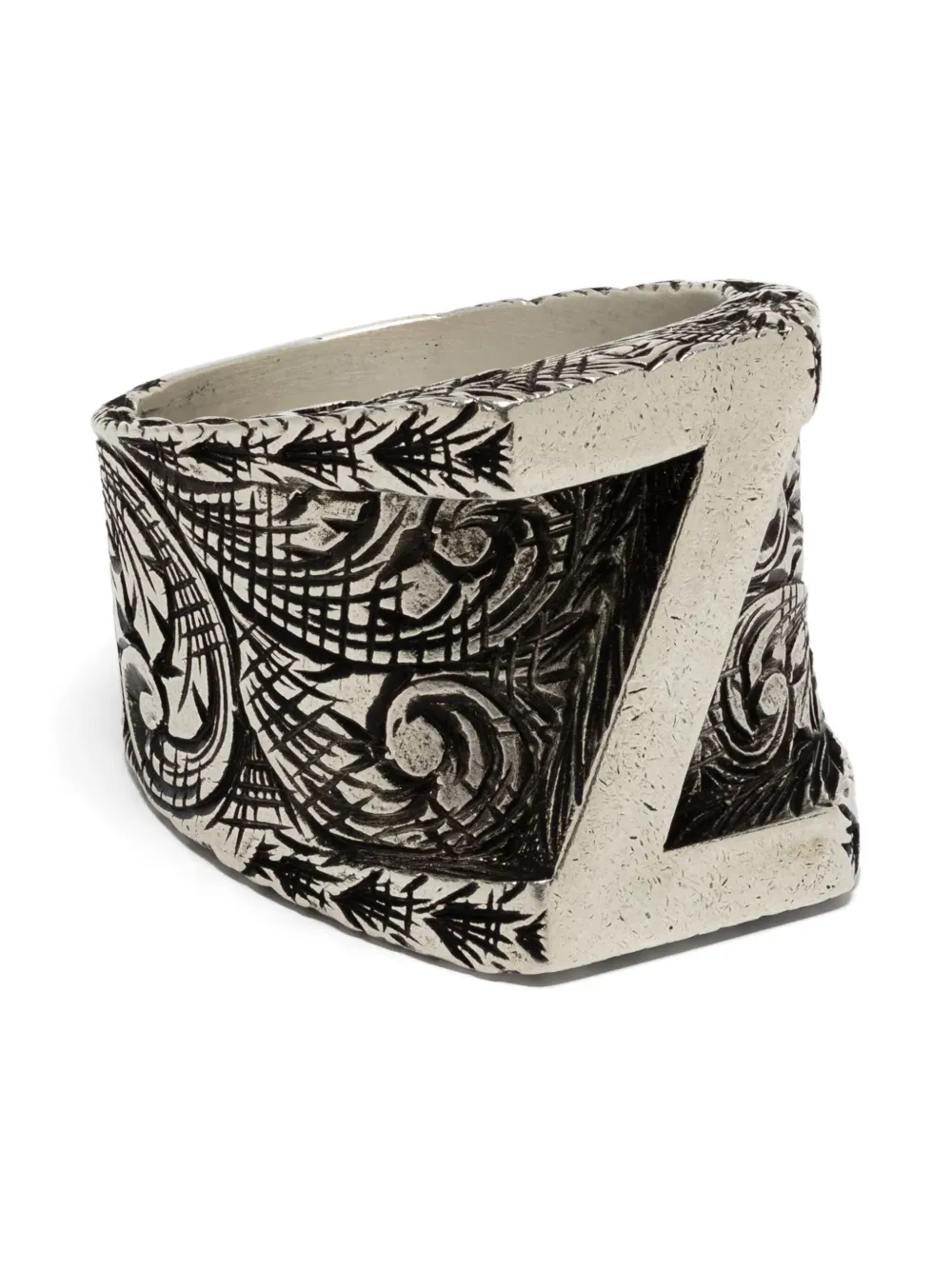 Gucci Pre-Owned 2020s ペイズリーリング - シルバートーン Gucci Pre-Owned 2020s ペイズリーリング - シルバートーン
