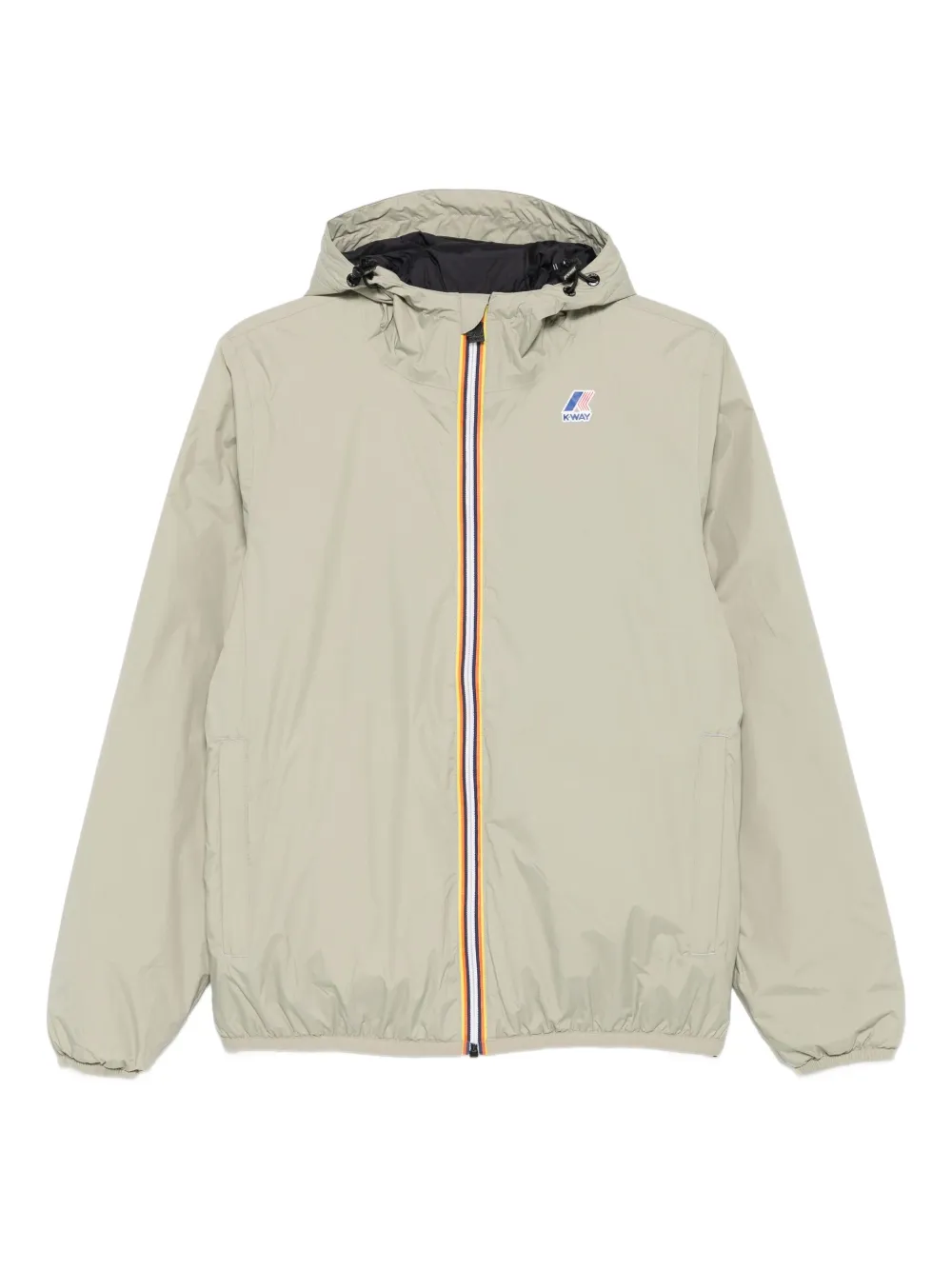 K-way Hooded Zip-front Jacket In Neutral
