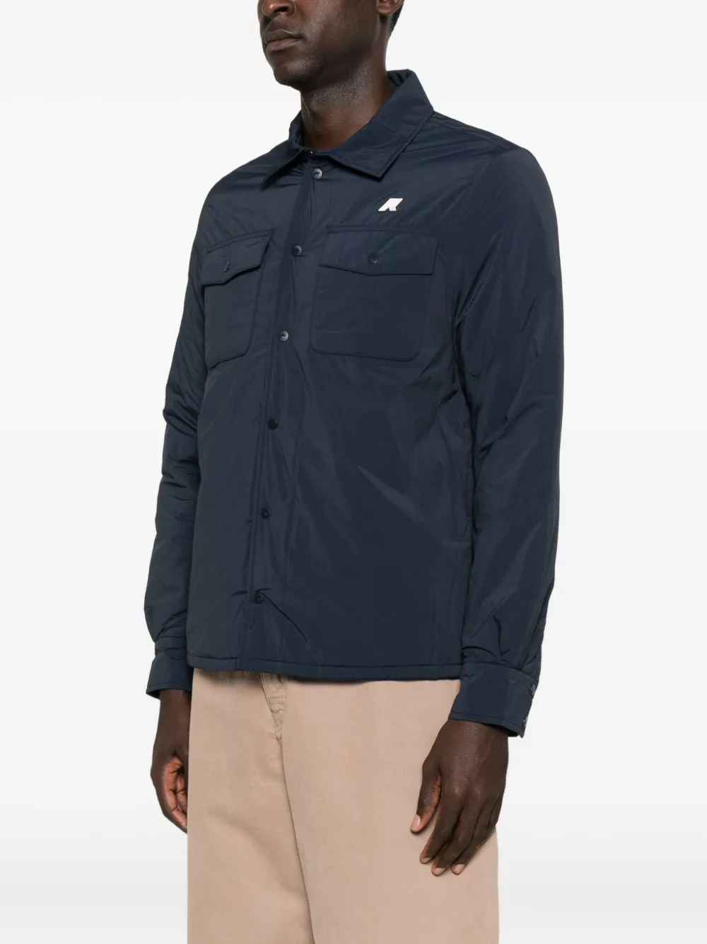 K-Way Overhemd met klepzak Blauw