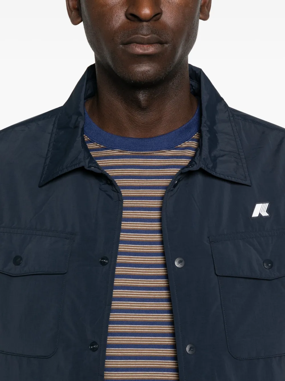 K-Way Overhemd met klepzak Blauw