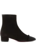 Paul Warmer 60mm Bootie fringed toe-cap boots - Brown