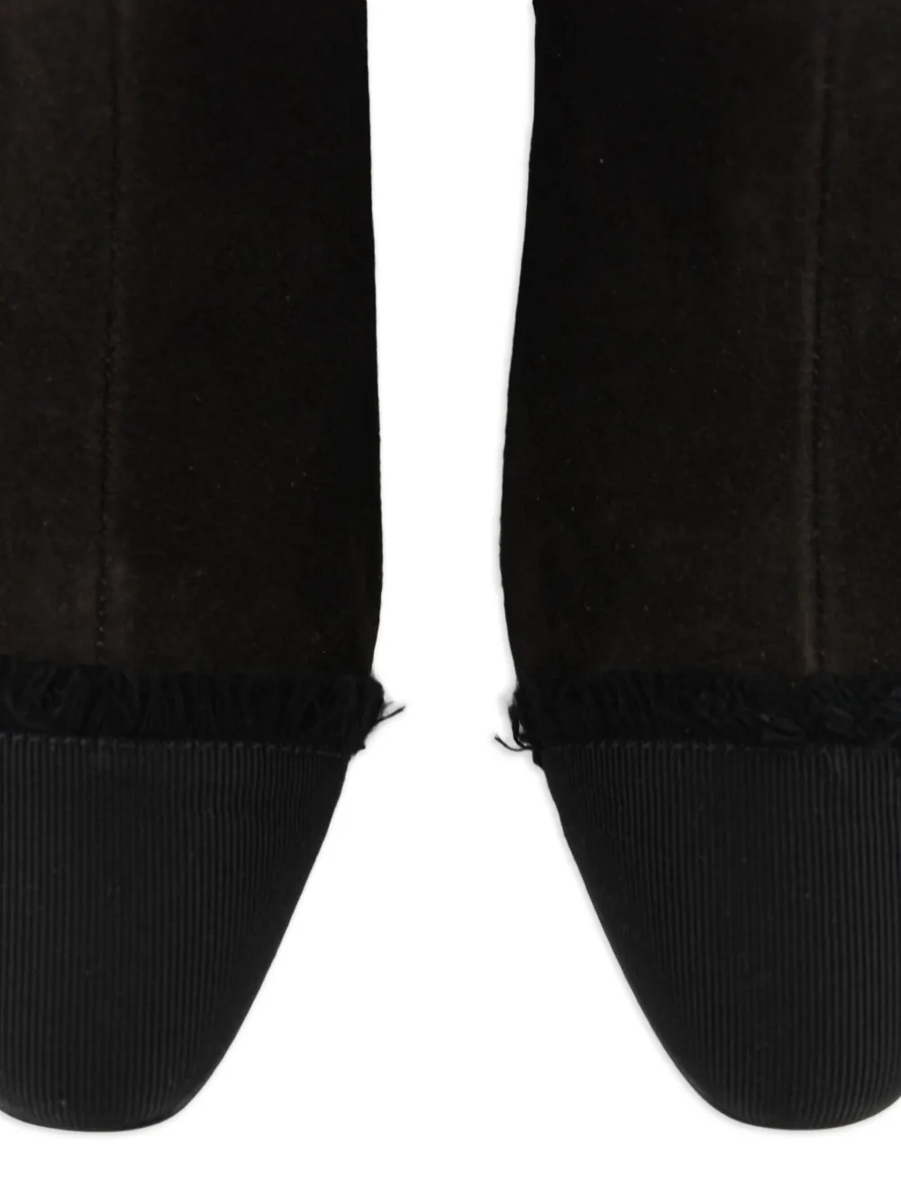 Paul Warmer 60mm Bootie fringed toe-cap boots Brown
