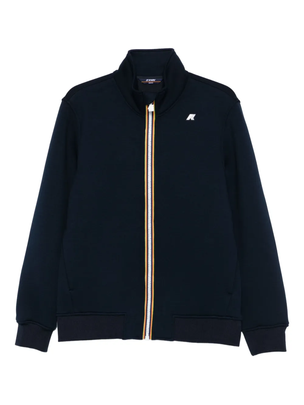 K-Way zip-fastening ribbed-hem sweater | Blue | Image 1