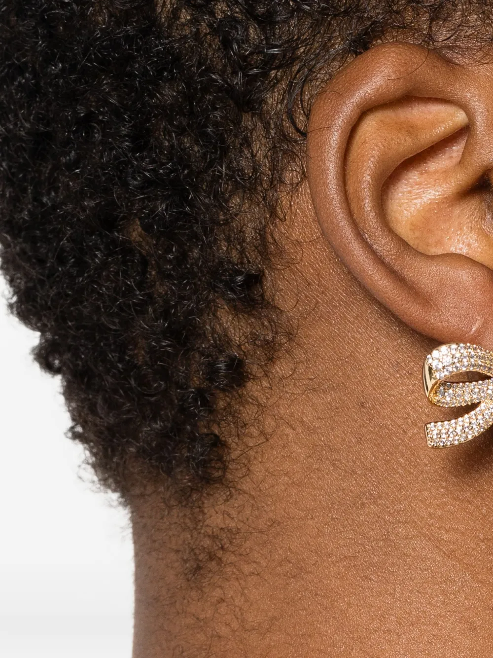 Self-Portrait Gold Cubic Zirconia Bow Earrings | Image 2