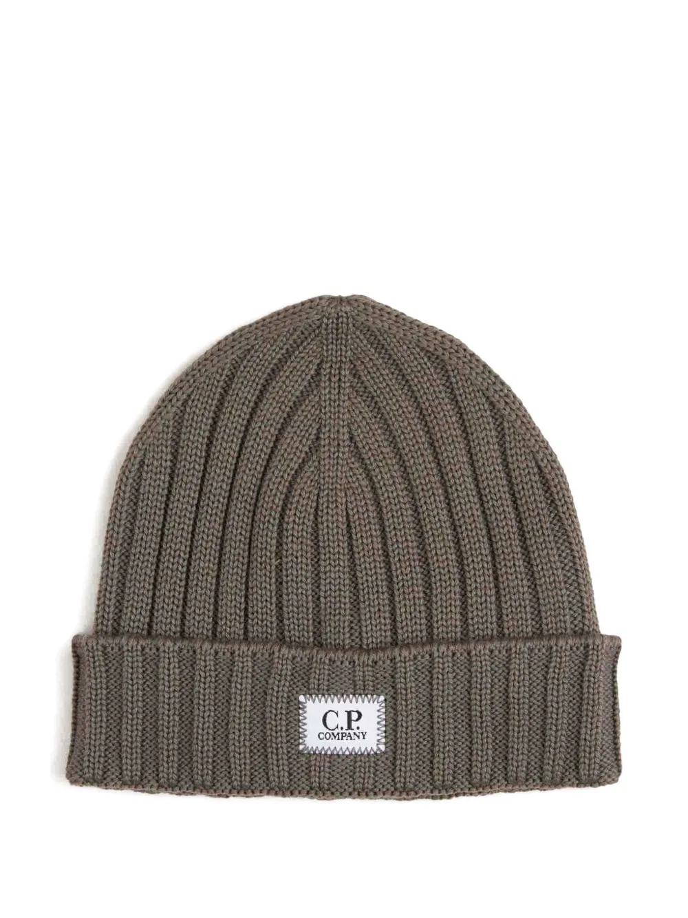C.p. Company Ribbed Beanie Hat In Green