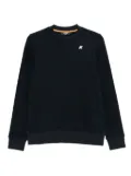 K-Way crew-neck logo-patch sweatshirt - Blue