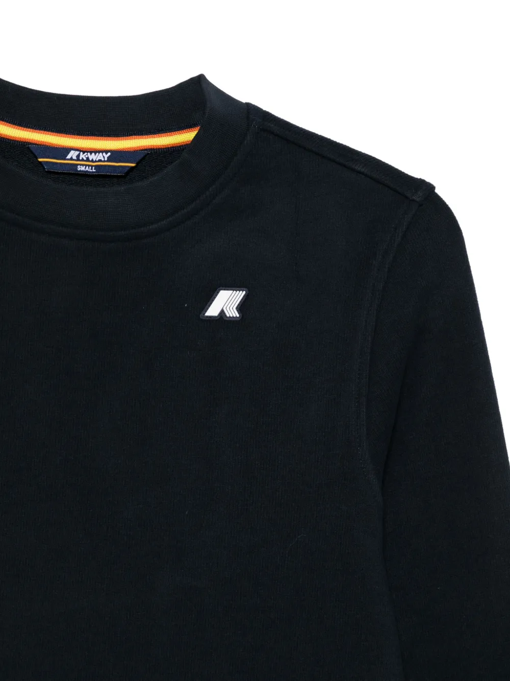 K-Way Sweater met logopatch en ronde hals Blauw