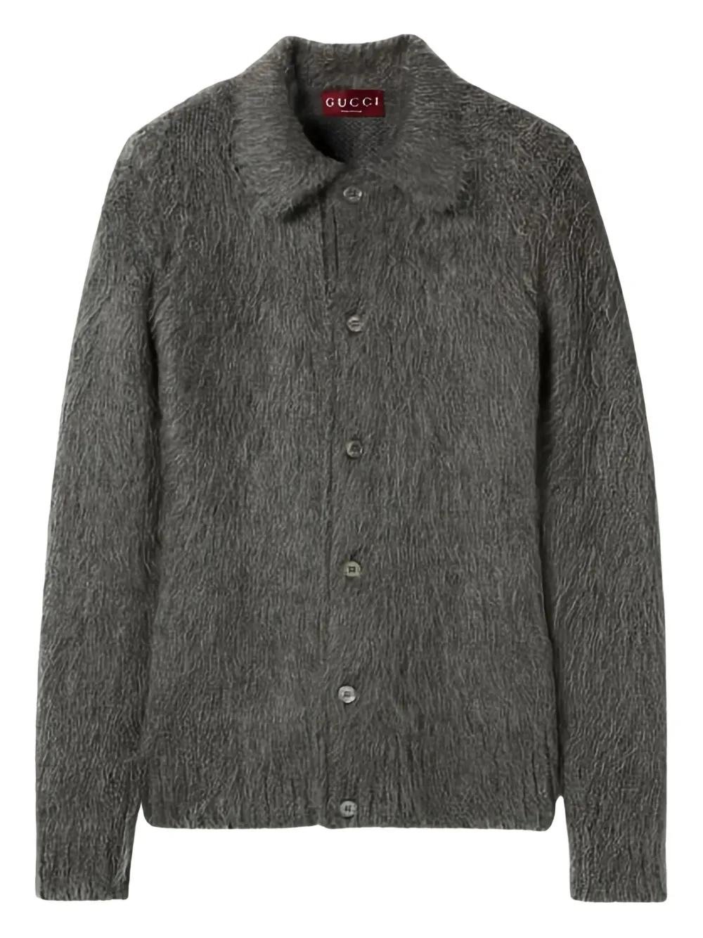 Gucci collared buttoned cardigan | Grey | Image 1