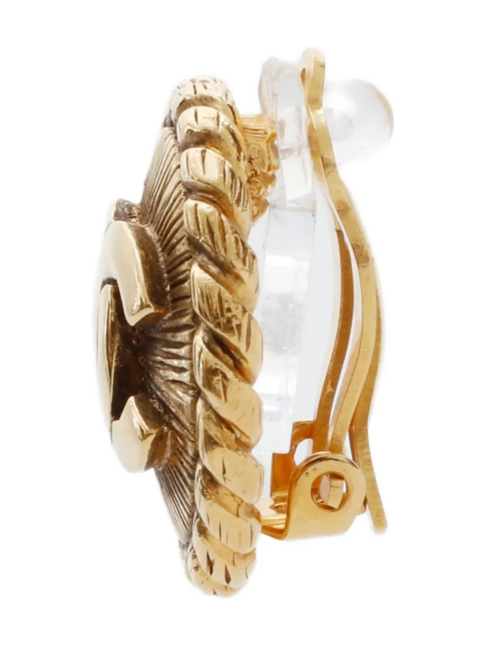 CHANEL Pre-Owned 1970-1990s CC Mark clip-on earrings | Image 2