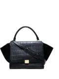 Celine Pre-Owned 2000-2015s Trapeze crocodile-embossed bag - Black