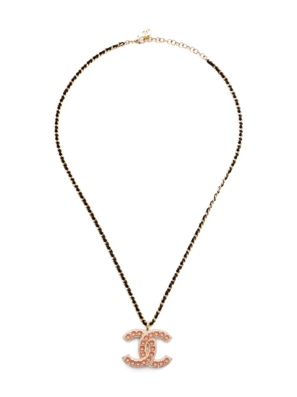 CHANEL Pre-Owned 2023 CC Mark rhinestone necklace - Oro