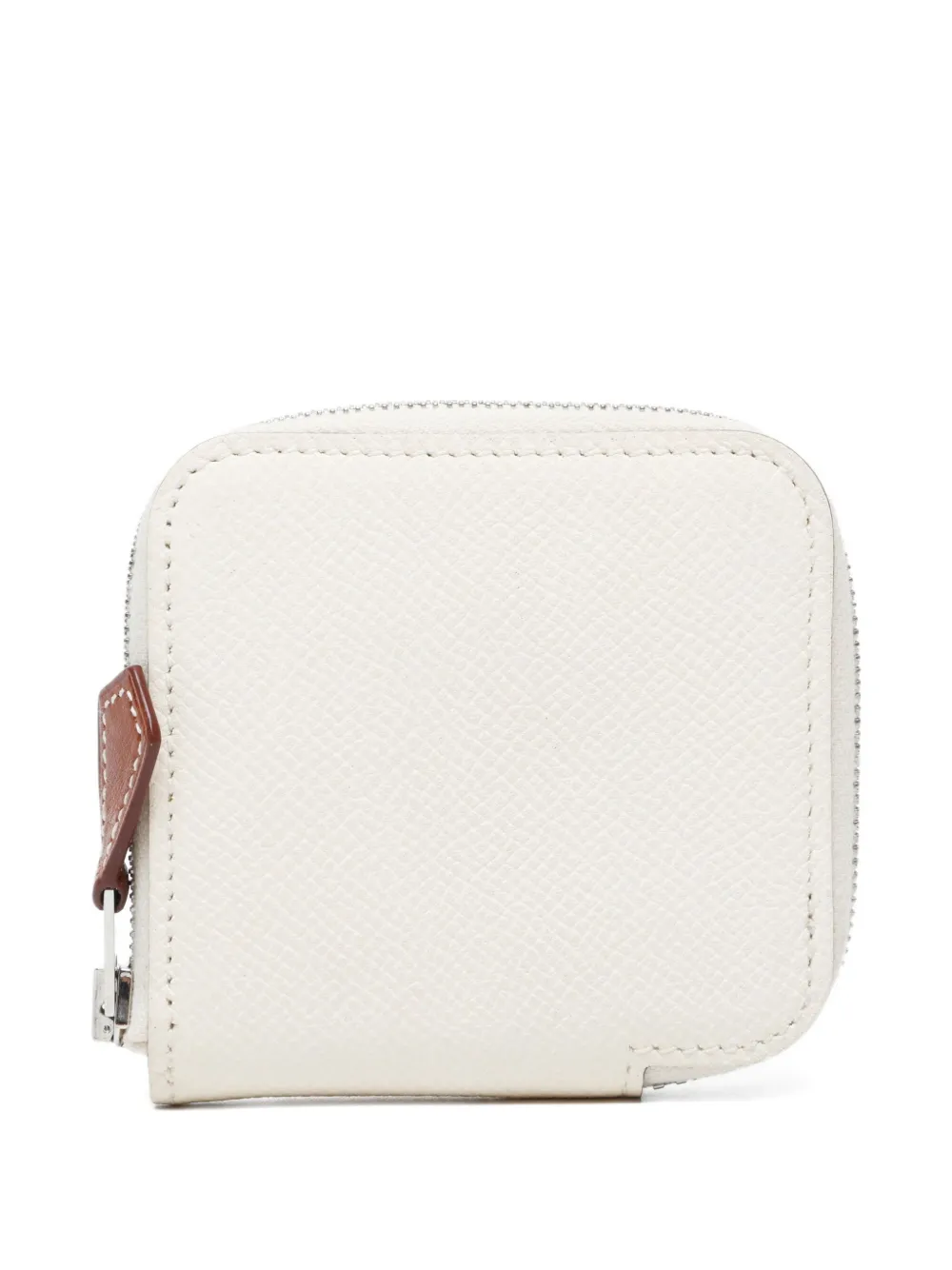 Pre-owned Hermes 2022 Zip-around Wallet In White