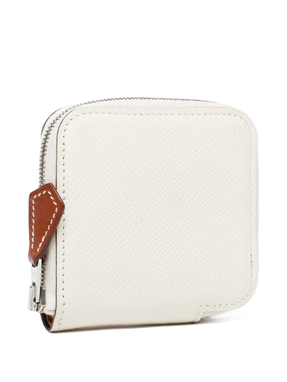 Pre-owned Hermes 2022 Zip-around Wallet In White