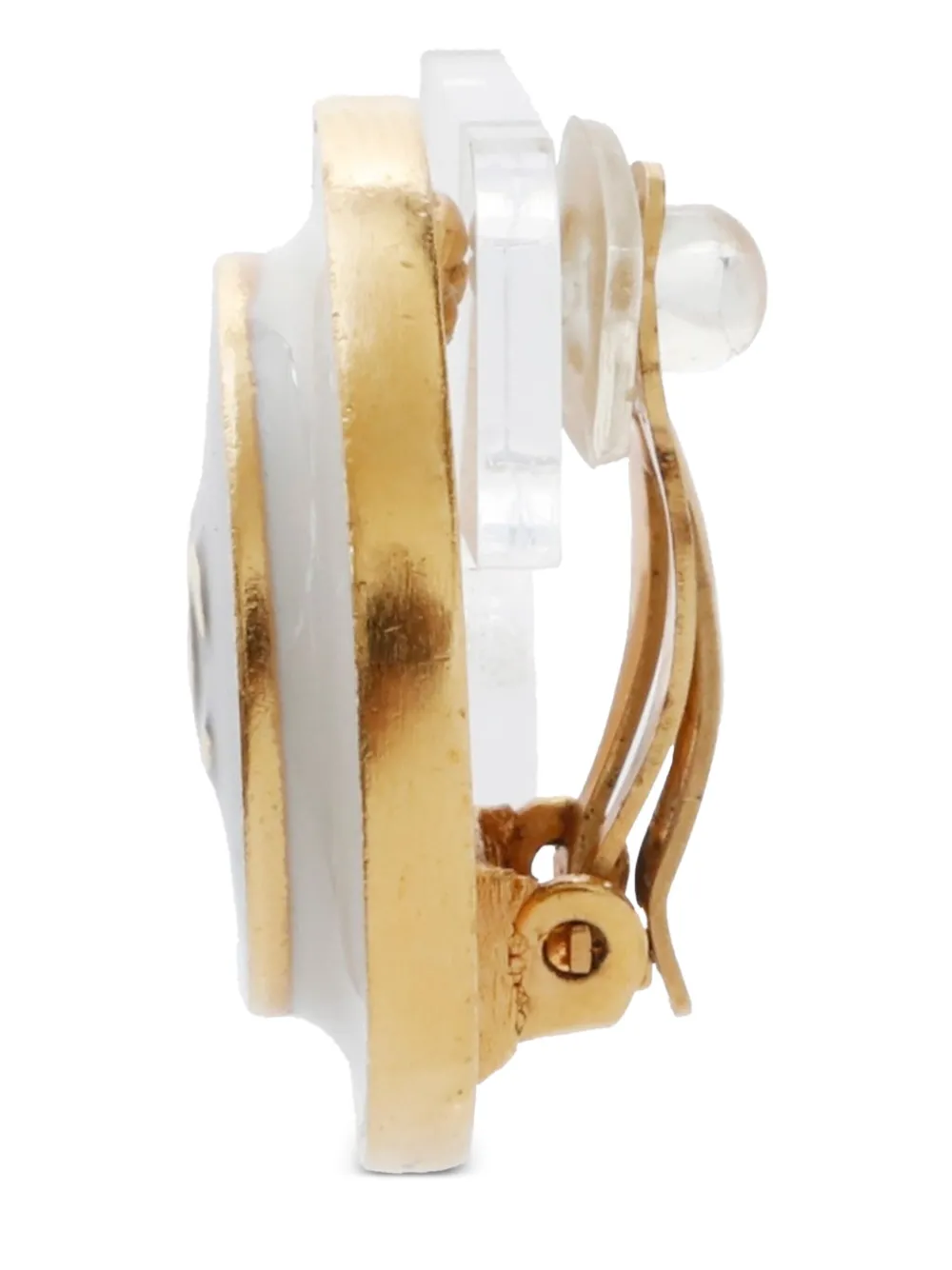 CHANEL Pre-Owned 1996 CC Mark clip-on earrings | Image 2