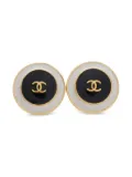 CHANEL Pre-Owned 1996 CC Mark clip-on earrings - Gold