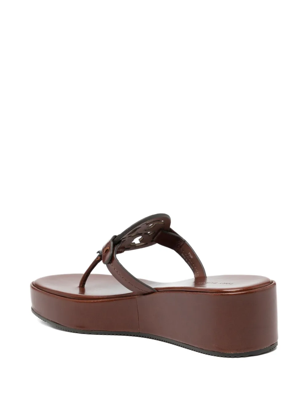 Tory Burch 25mm Miller Wedge Sandals In Brown