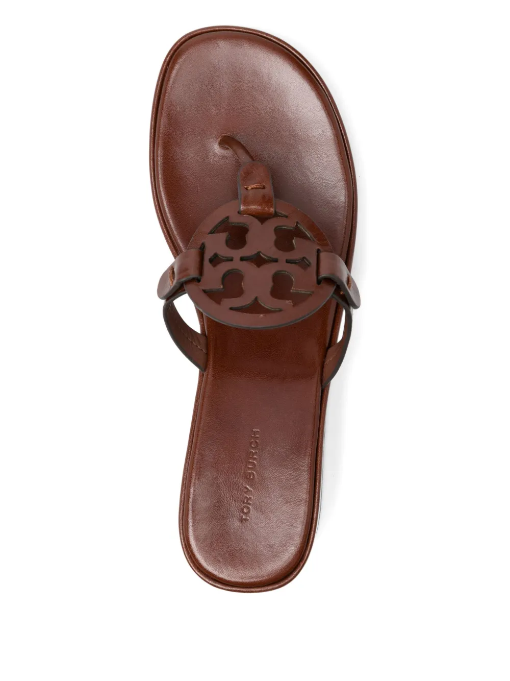 Tory Burch 25mm Miller Wedge Sandals In Brown