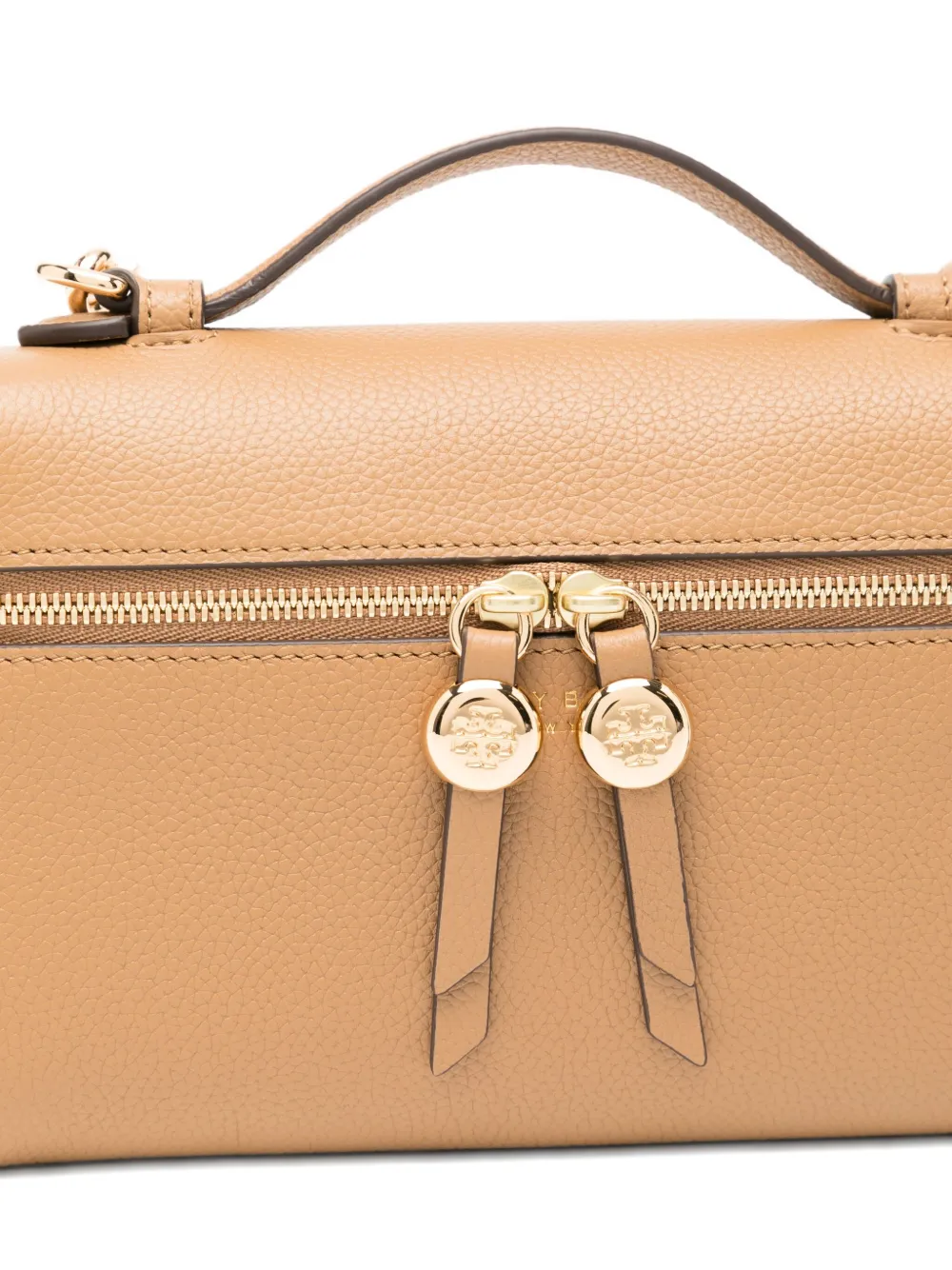 Tory Burch Romy Slim Leather Top Handle Bag In Brown