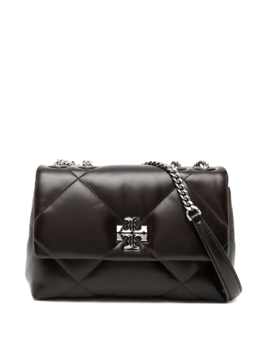 Tory Burch kira diamond quilt convertible shoulder bag - ブラウン Tory Burch kira diamond quilt convertible shoulder bag - ブラウン