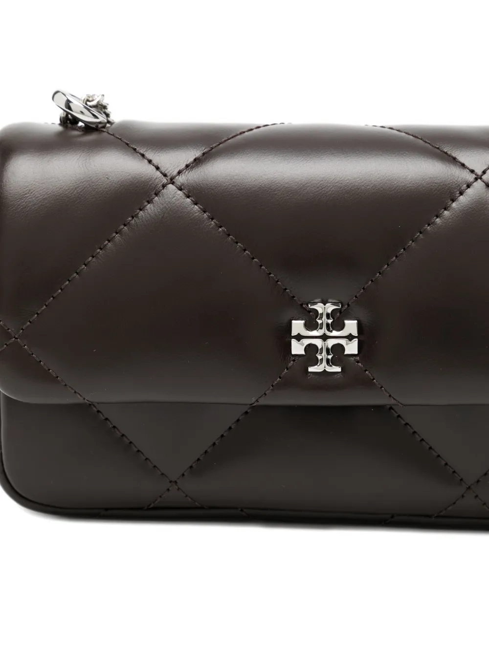Tory Burch Kira Diamond Quilt Crossbody Bag In Brown