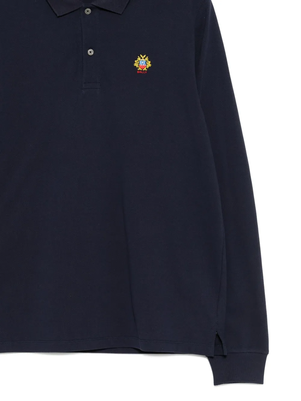 Bally Logo-embroidered Polo Shirt In Blue