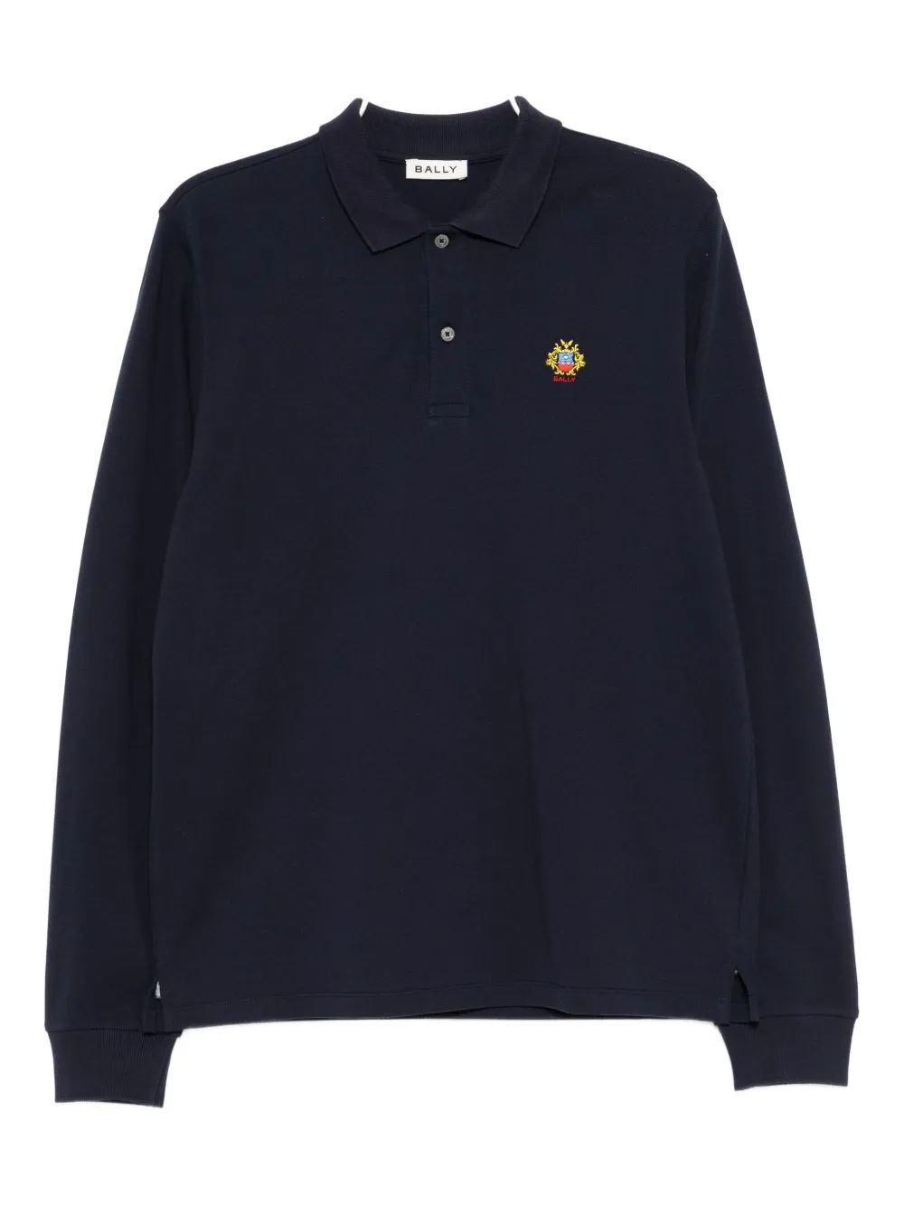 Bally Logo-embroidered Polo Shirt In Blue