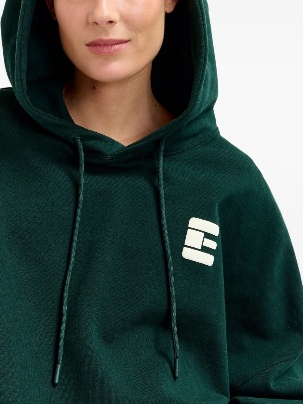 Essentiel Antwerp Sweater met logoprint Groen