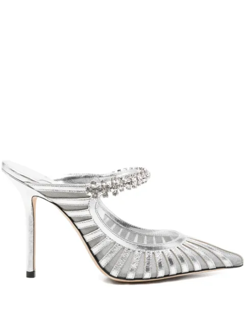 Jimmy Choo 100mm Bing crystal-embellished mules 