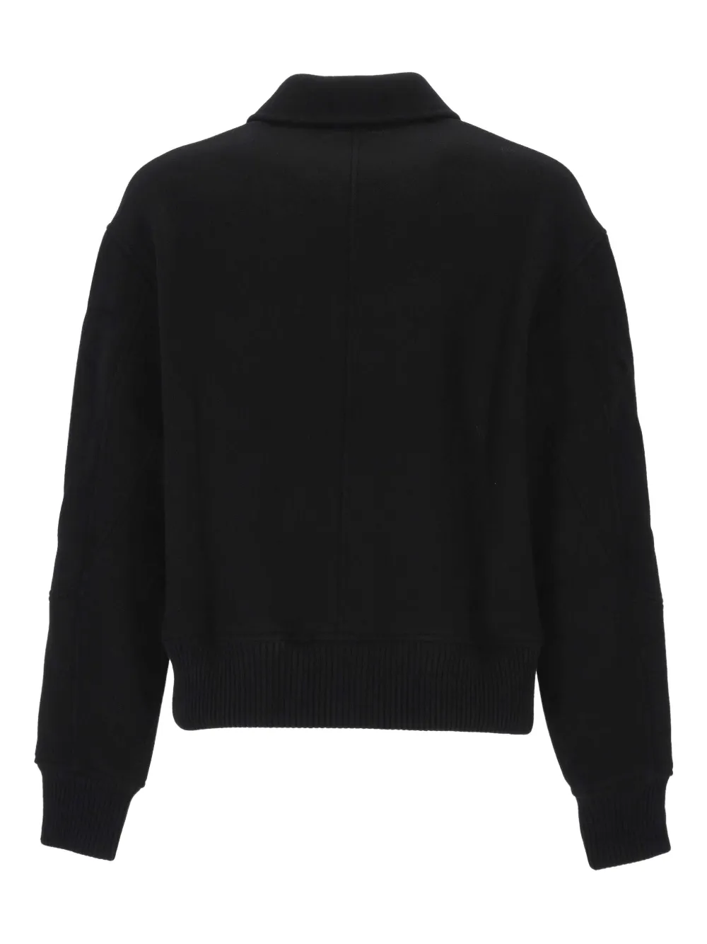 Jacquemus Wool Long-sleeved Casual Jacket In Black
