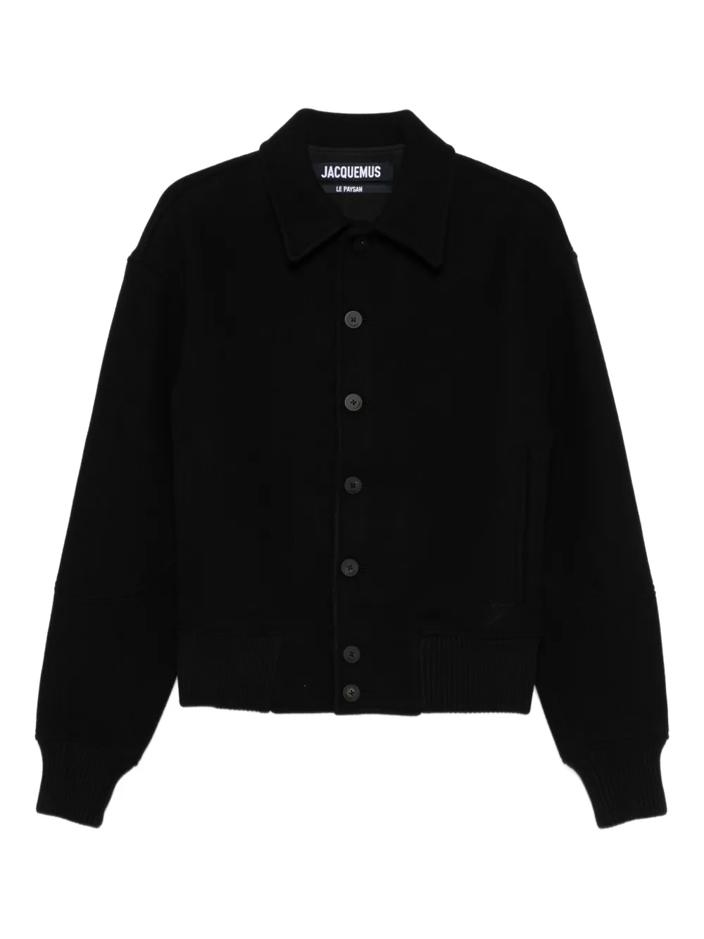 Jacquemus button-fastening ribbed-hem jacket | Black | Image 1