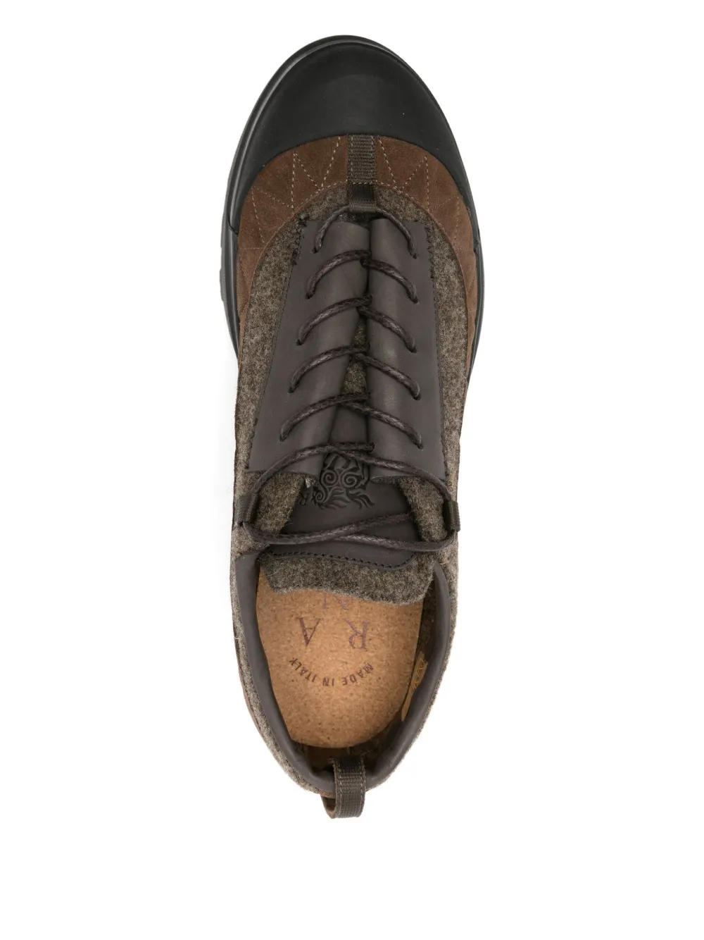 Ranra Suede-panel Sneakers In Brown
