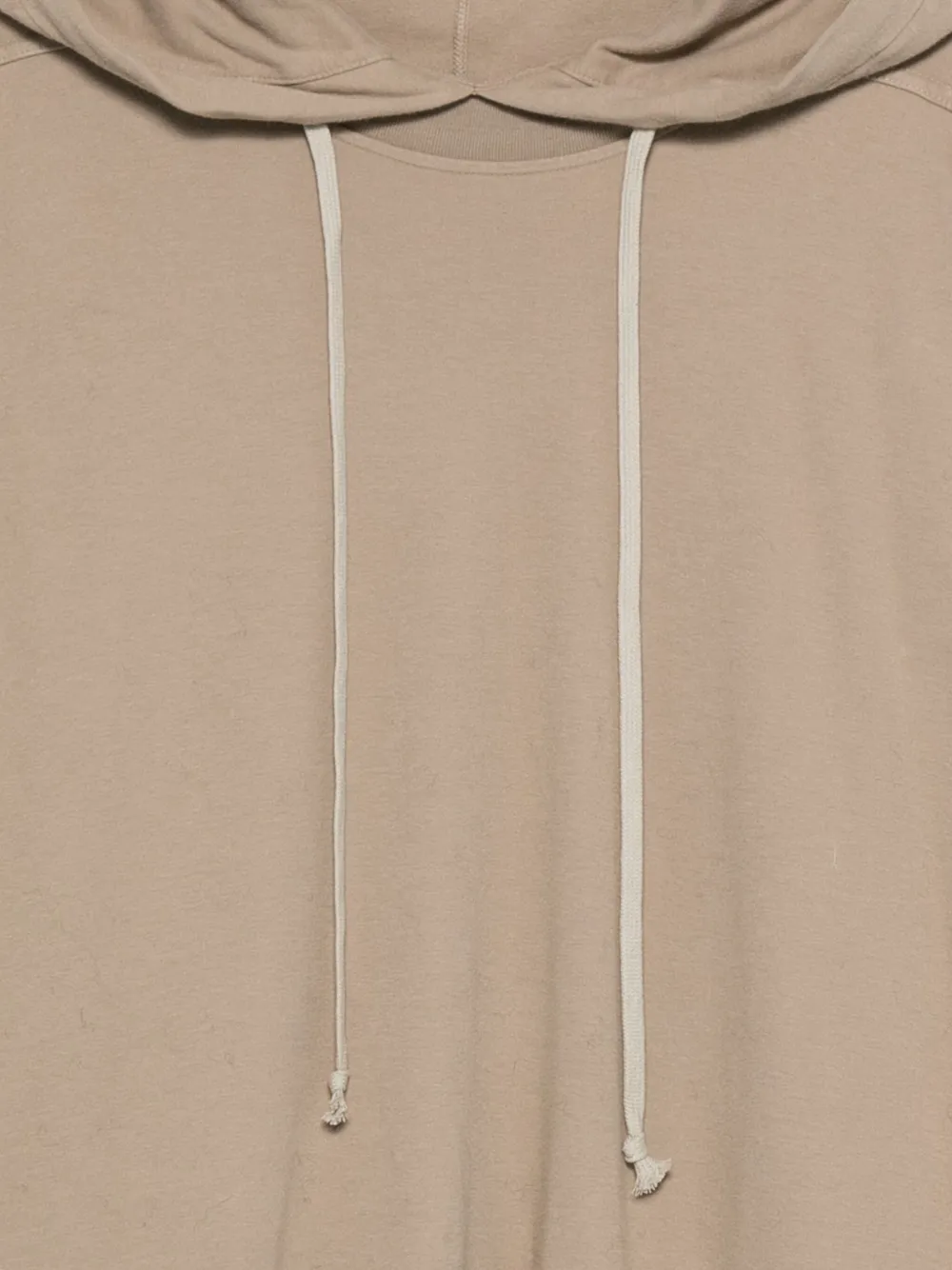Rick Owens Drkshdw Double-layered Hooded Sweater In Neutral