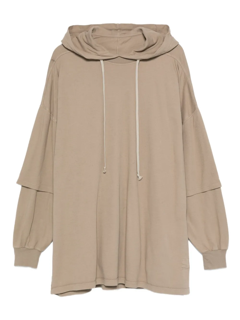 Rick Owens DRKSHDW double-layered hooded sweater | Neutrals | Image 1