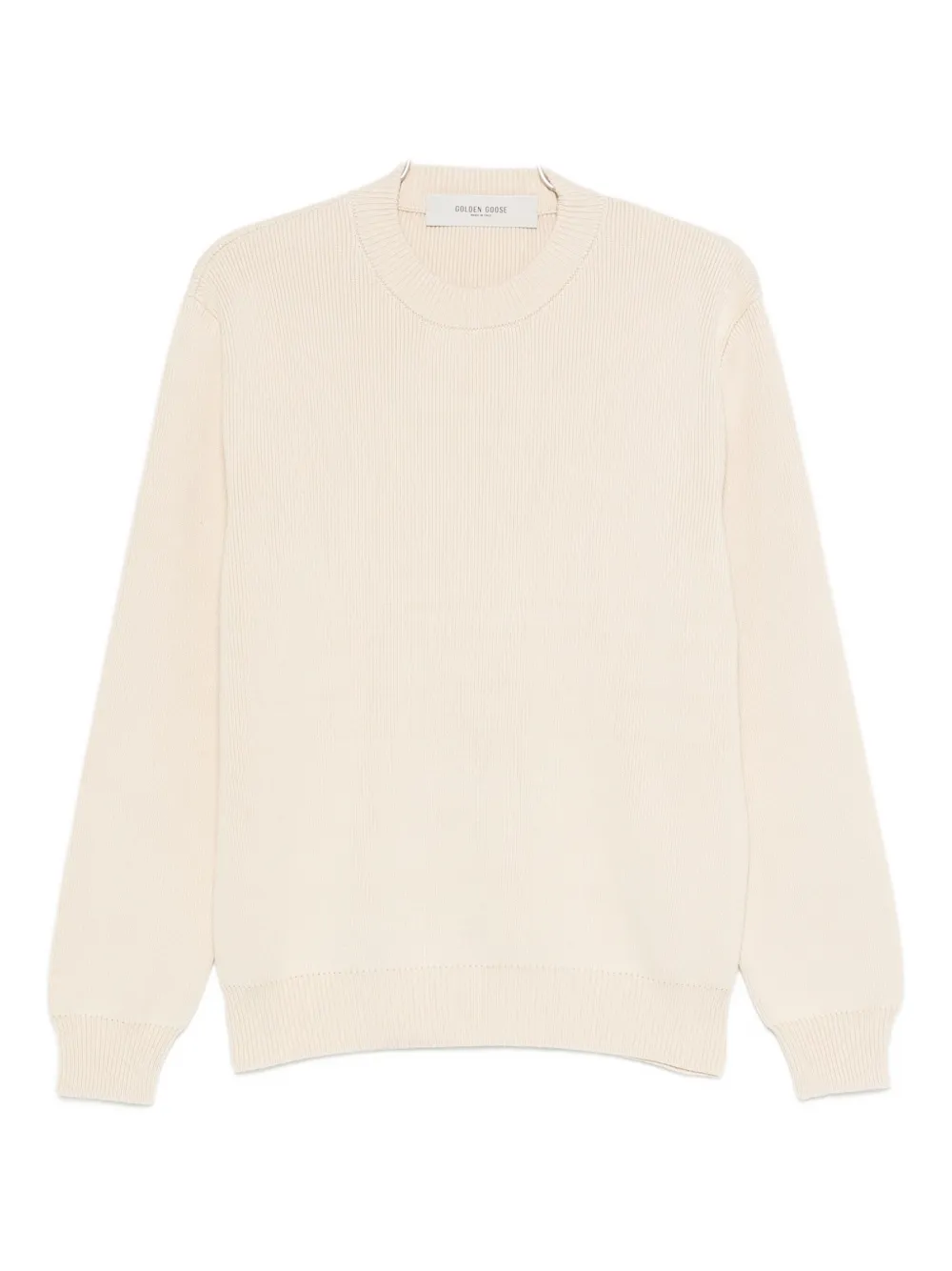 Golden Goose Ribbed Crew-neck Sweater In Neutral