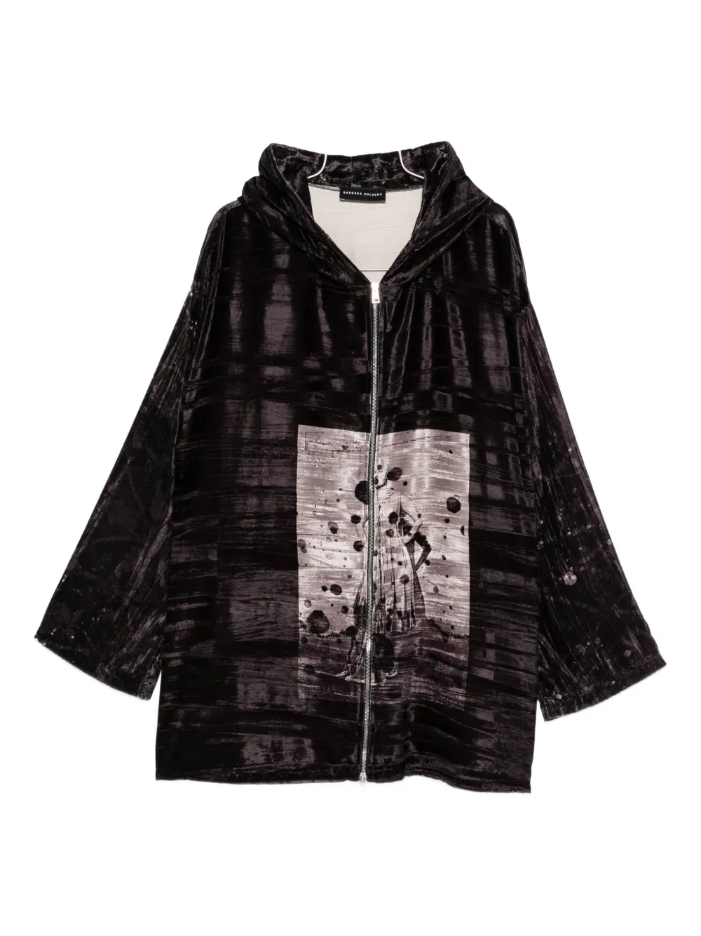 Barbara Bologna Velvet Graphic-print Hoodie In Animal Print