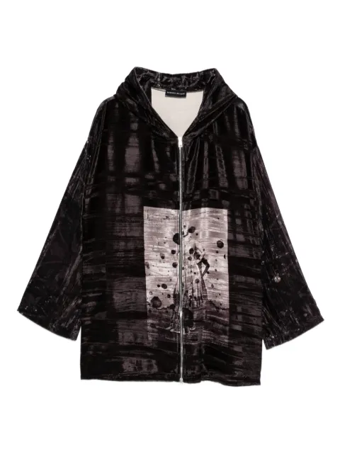 Barbara Bologna velvet graphic-print hoodie