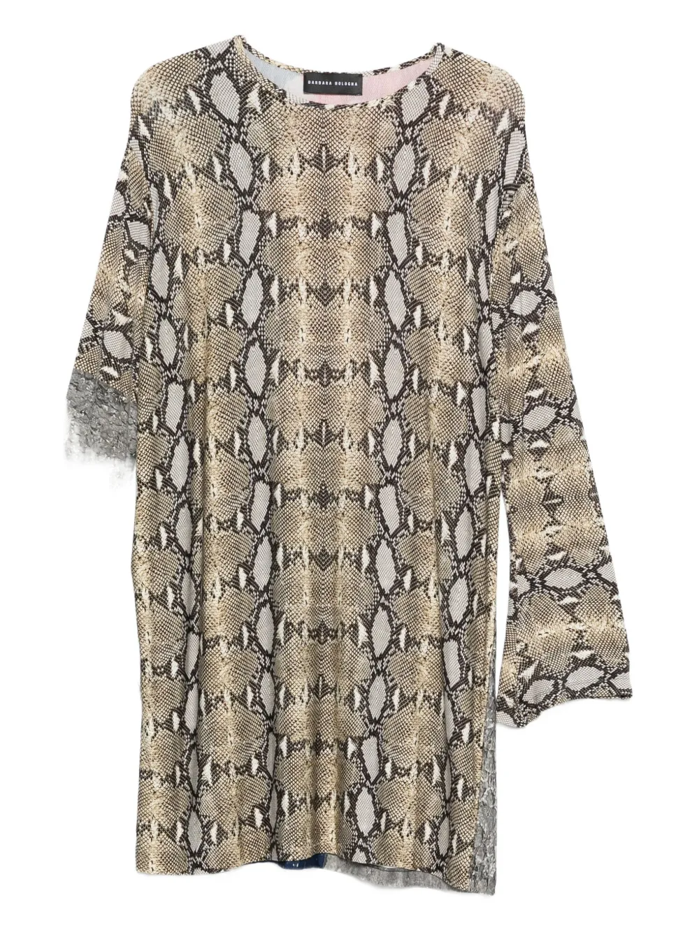 Barbara Bologna Snakeskin-print Top In Neutral