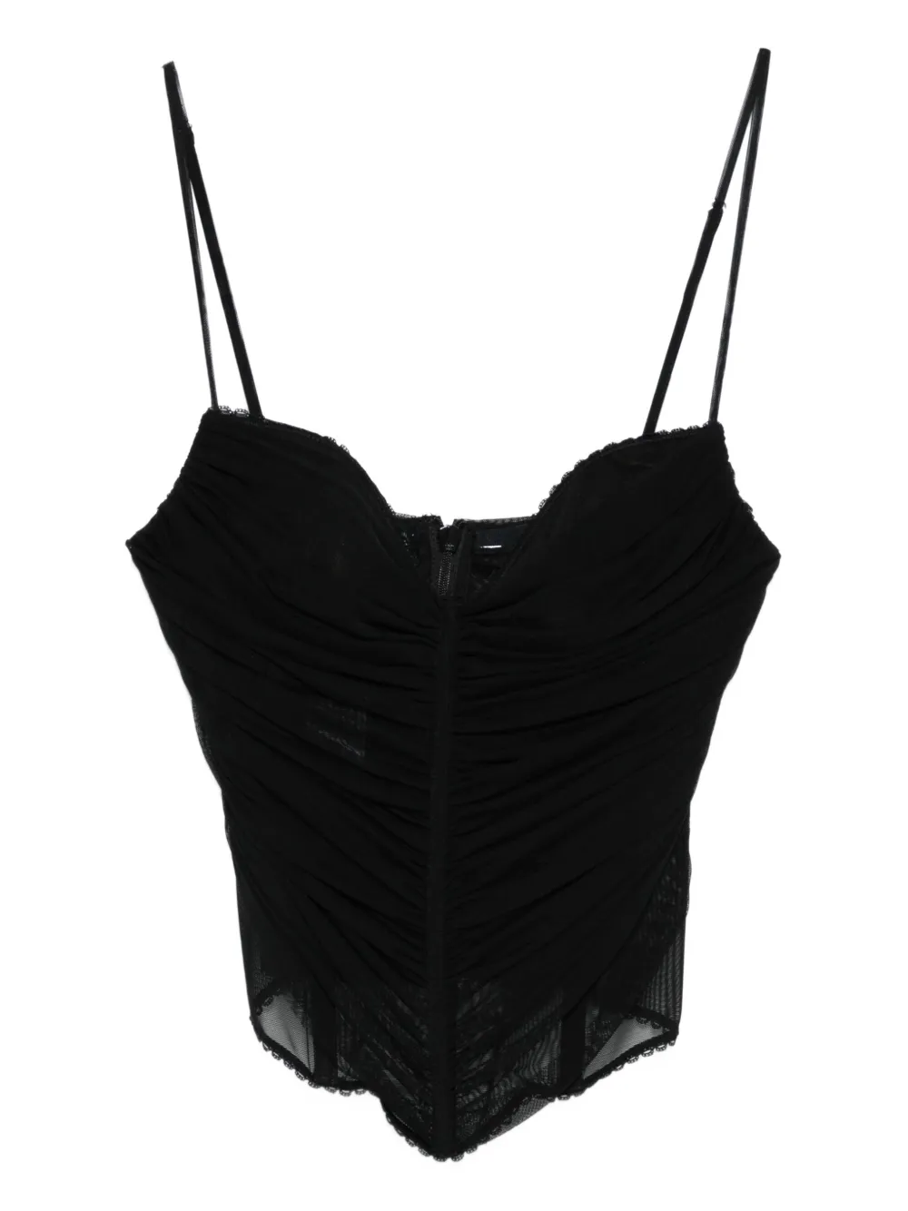 Blumarine ruched mesh top | Black | Image 1