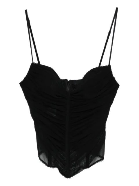 Blumarine ruched mesh top