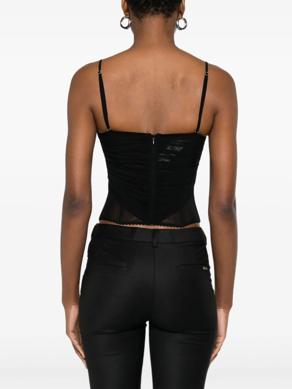 Blumarine Top met ruches Zwart