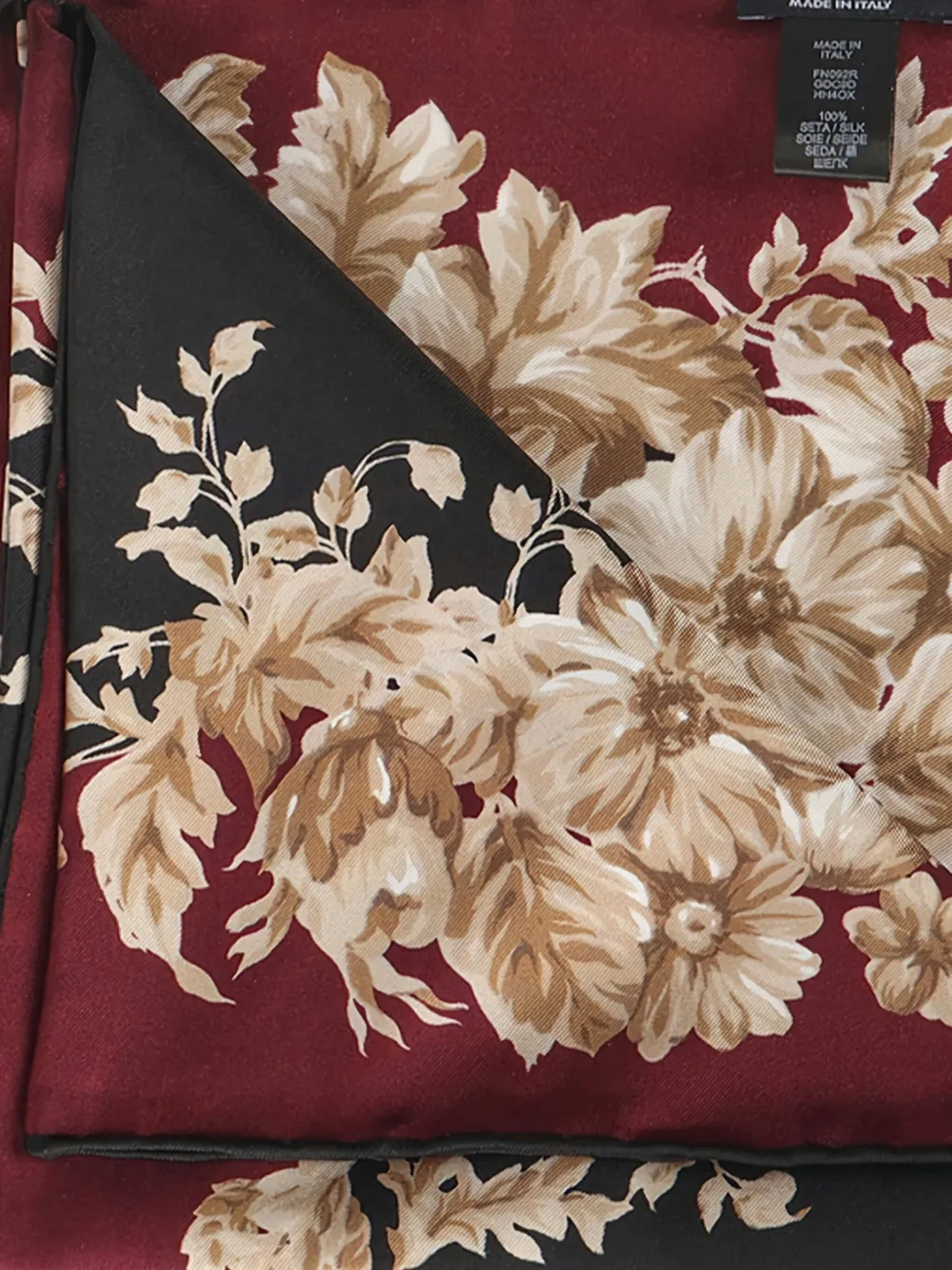 Dolce & Gabbana floral-print silk scarf - Zwart