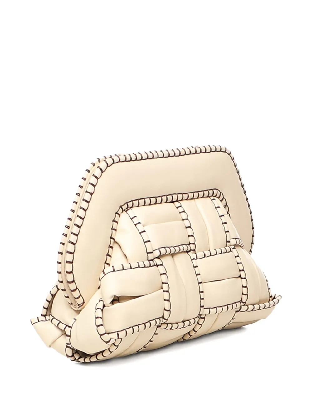 Themoirè Medium Tia Quilted-panel Shoulder Bag In Neutral
