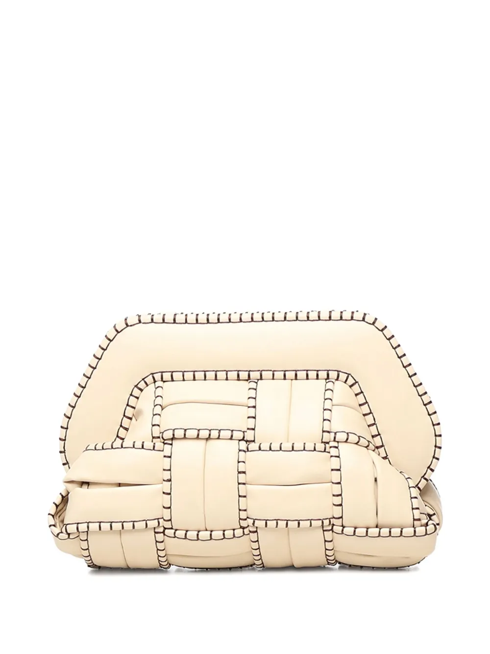 Themoirè Tia medium schoudertas met gewatteerd vlak - Beige