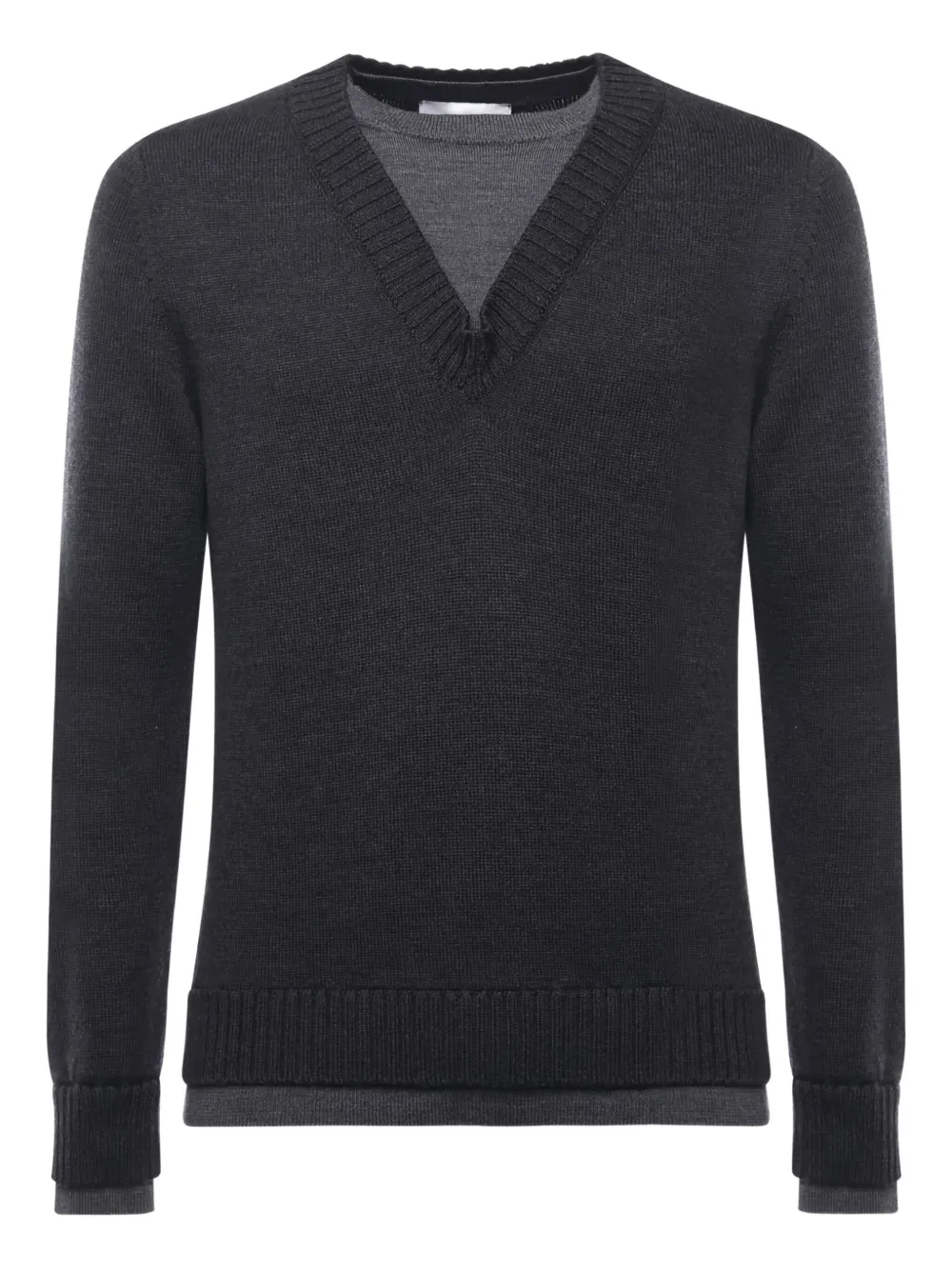 ALPHA STUDIO V-neck merino wool sweater | Black | Image 1
