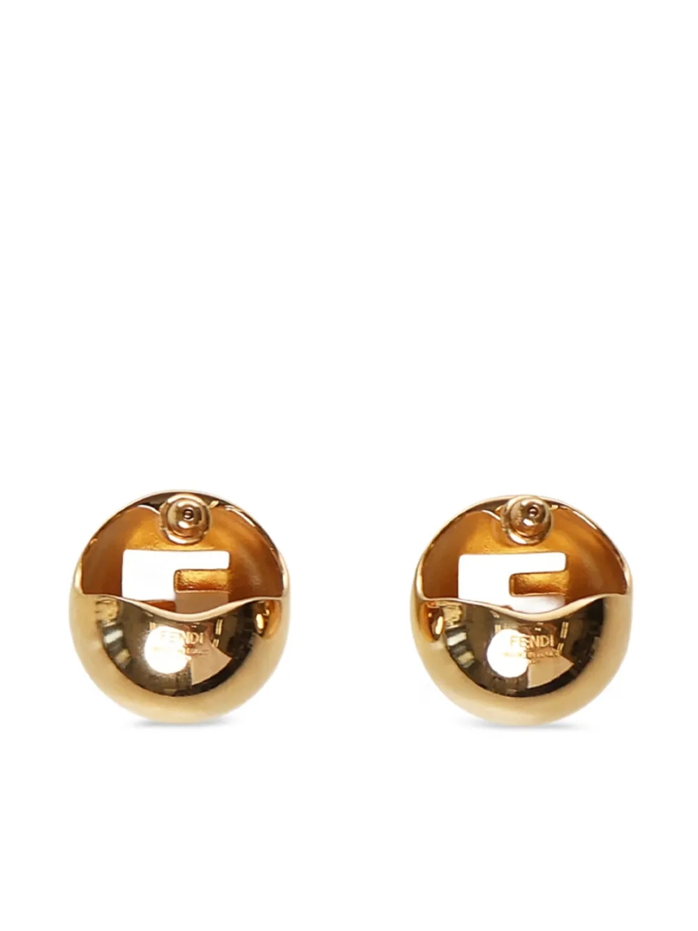 FENDI logo-cut sphere earrings | Image 2